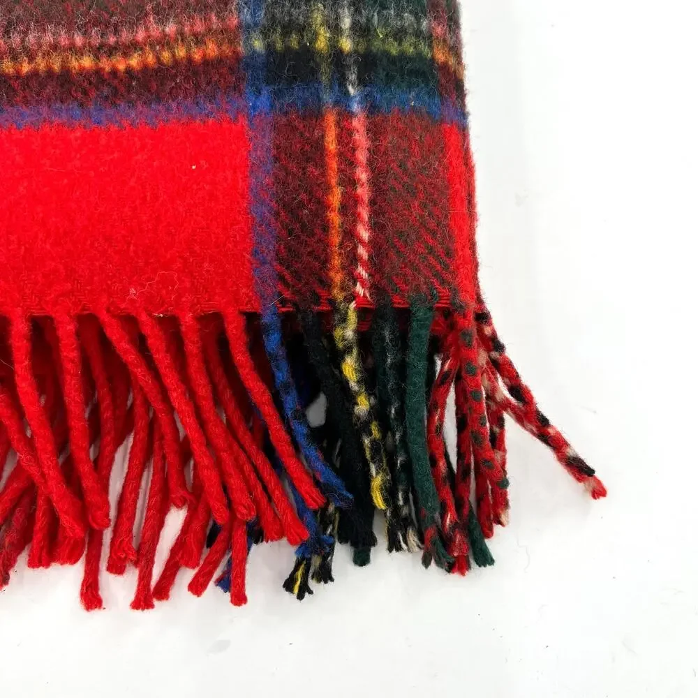 Kilmahog Scotland 100% New Wwol Plaid Throw Blanket